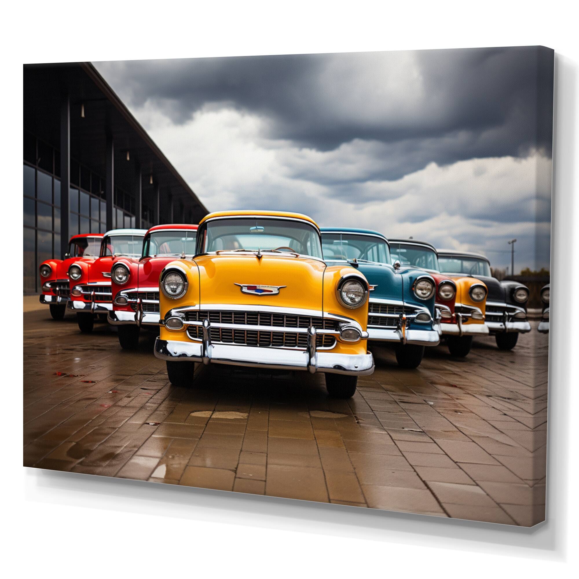 Designart "Pickup Truck Retro Rides II" Transportation Canvas Wall Art